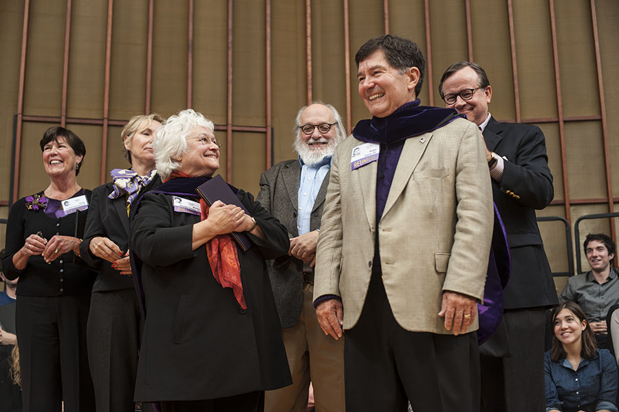 Roger Taylor, retired Knox president, and Anne Taylor, retired pro bono counsel, are conferred Doctor of Laws degrees in honor of their legal careers and their service to the College.