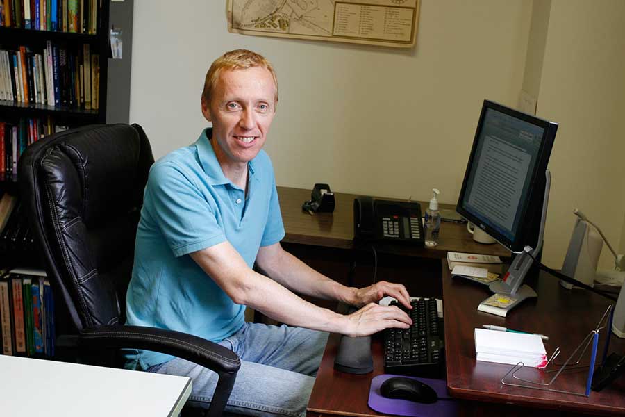 Associate professor of modern languages Jerry Miner