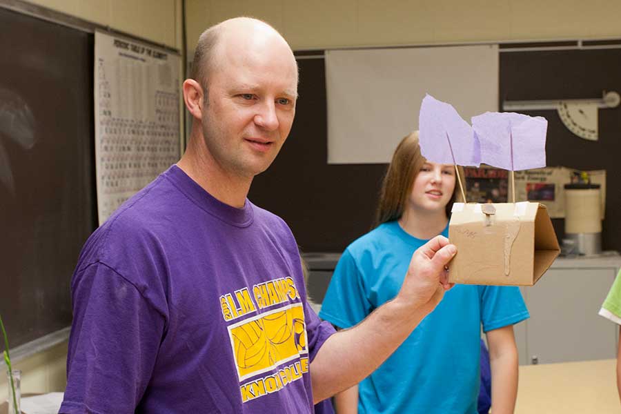 Associate professor of physics Mark Shroyer