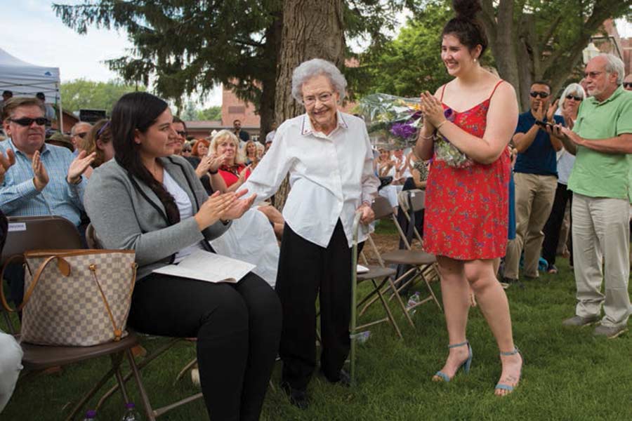 Rosemary Creighton Swise '42 at Homecoming 2017