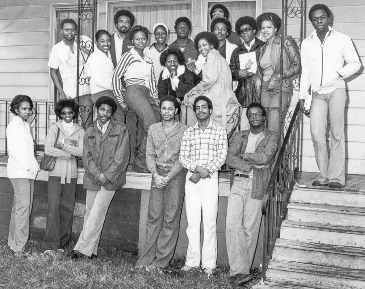 A.B.L.E. members on the front steps of A.B.L.E. House.