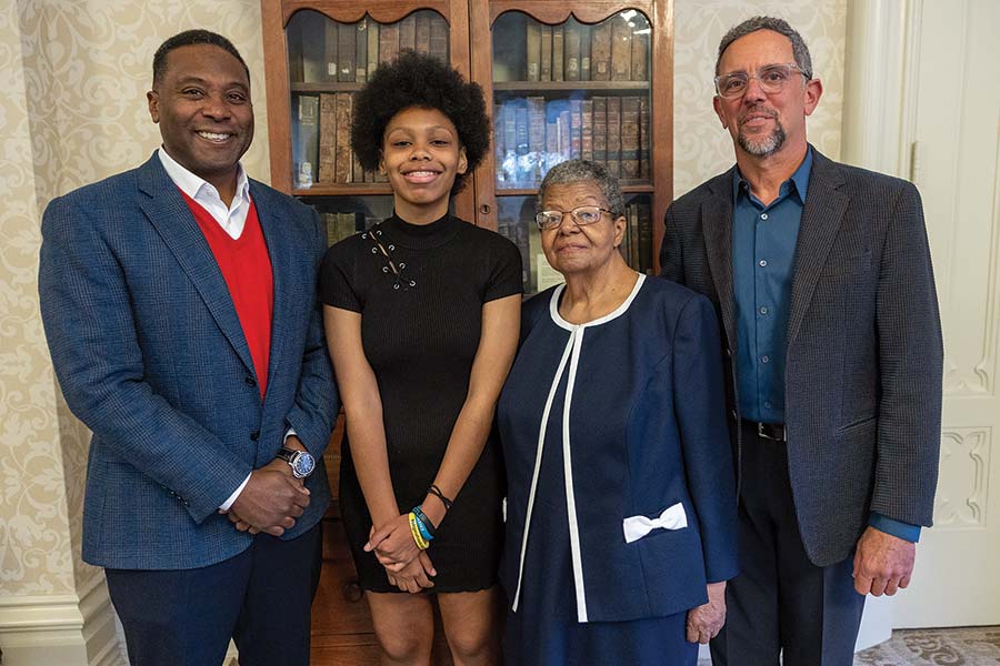 Elizabeth Eckford with scholarship recipient