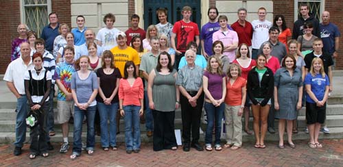 Knox College class of 2012 legacy students and their parents.