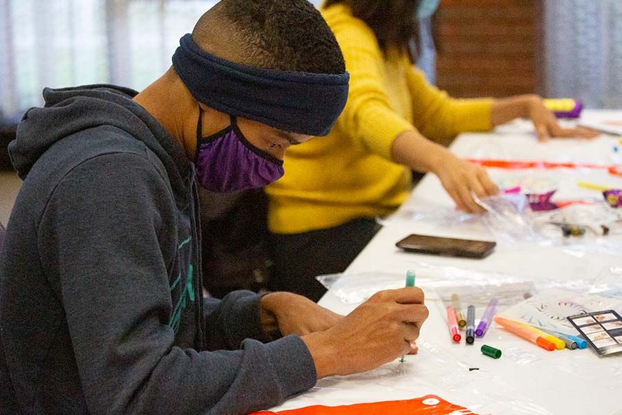 Nepali Club Members Decorate Kites