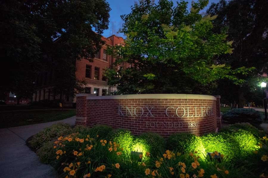 Davis Hall at night