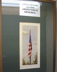 Veterans Memorial in Knox College Gymnasium