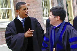 Barack Obama with Roger Taylor at Knox College