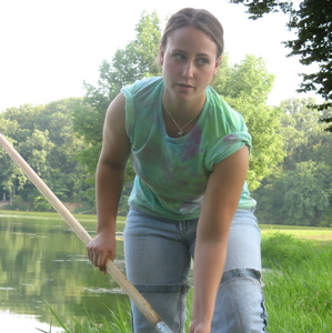 Rosemary Ibis' research project compared the water quality of Lake Storey and Knox's Green Oaks Field Study Center.