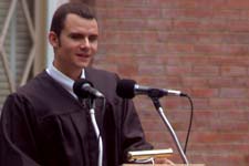 Benjamin Jacob Hollars delivers the Senior Class Speech