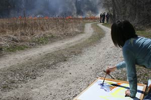 Knox College Prairie Burn