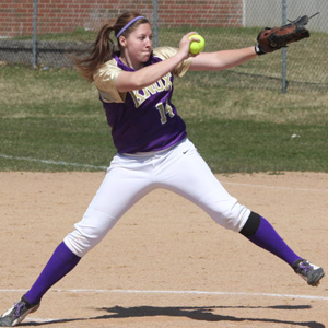 Bri Williams is right at home at Knox - even on the pitcher's mound.