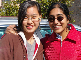 During her sophomore year at Knox, Sarah Kurian (right) traveled to Spain with the Knox Choir. Also pictured is Shih Yi Goh '11.