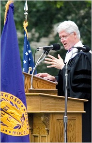 Bill Clinton at Knox College. Photo by Bill Gaither/Register-Mail