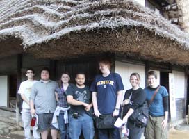 Japan Term students at farmhouse