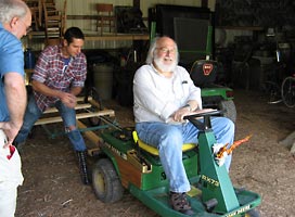 Dean Breitborde on repurposed riding mower