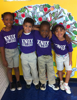 Houston first-graders display Knox T-shirts