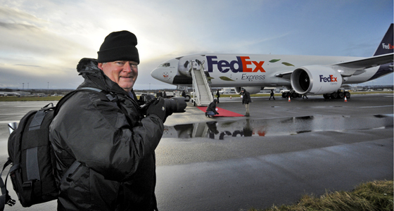 Mike Godsil in Scotland for panda arrival