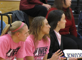 Members of the women's basketball team