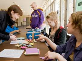 Making origami cranes