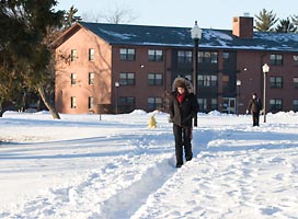 Snow on Knox campus