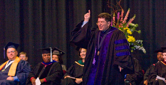 Roger Taylor at Carl Sandburg College Commencement