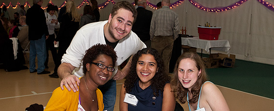 Young alumni enjoy the Homecoming