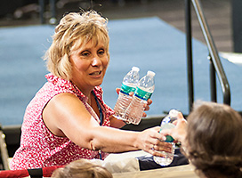 Volunteers at Presidential speech at Knox