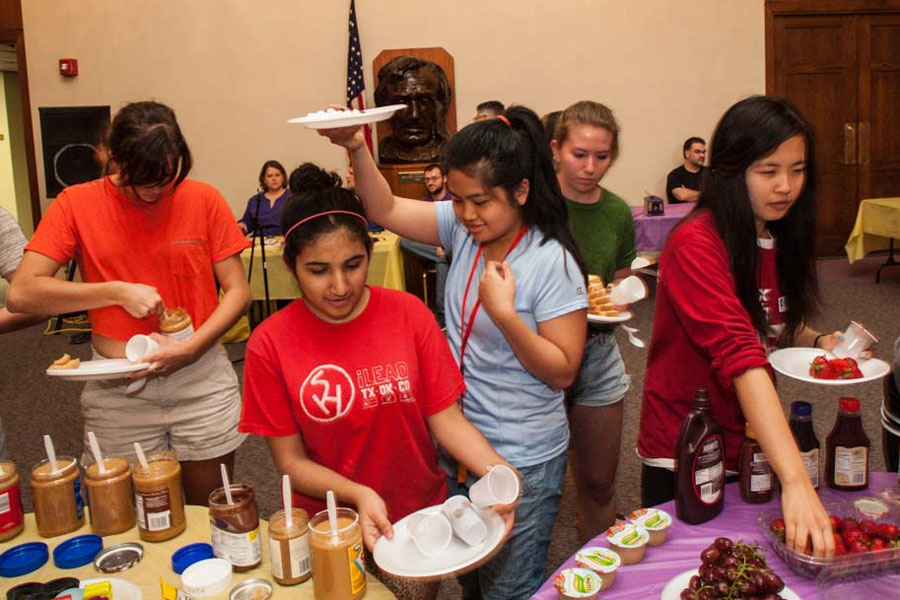 Family and Friends Weekend features fun activities, like this Peanut Butter and Jelly Cook-Off.