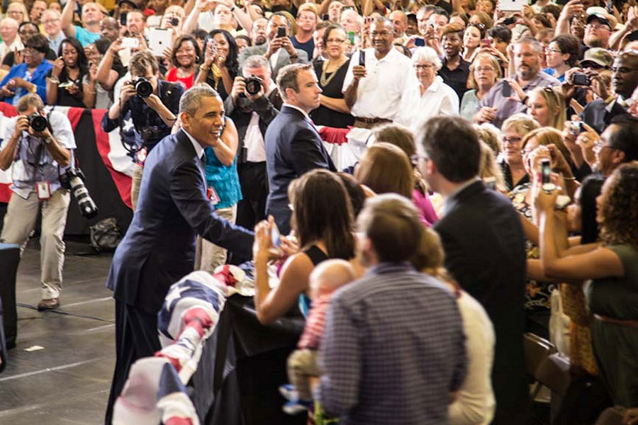 President Obama delivered a major speech at Knox in 2013.