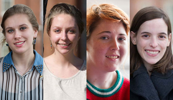 Literature Conference presenters: Camille Brown, Danica Lewis, Emily Rose Madden, and Livia Mexias.