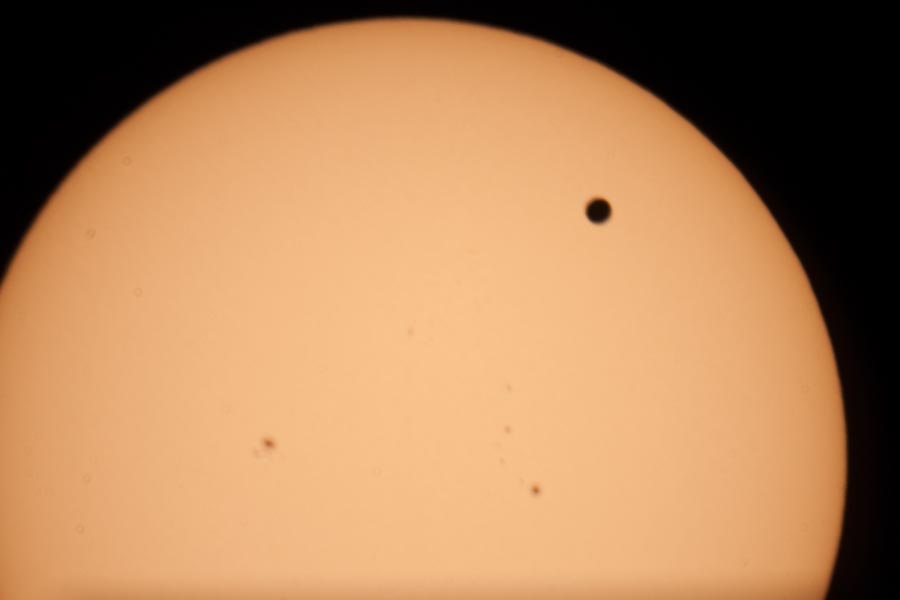 Solar transit of Venus, photographed by Professor Charles Schulz.