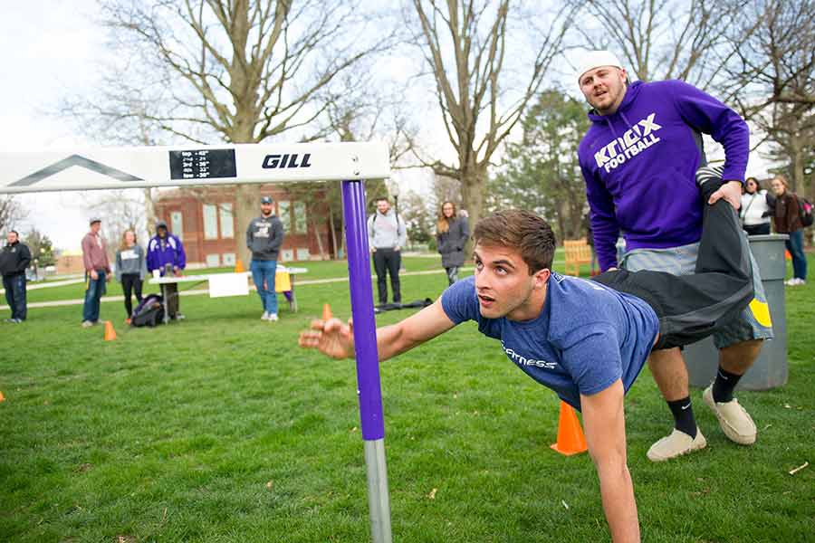 Students play games at PrairieFire Fest