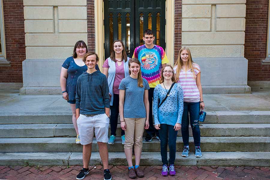 Legacy students of the Class of 2021 stand for a photo.