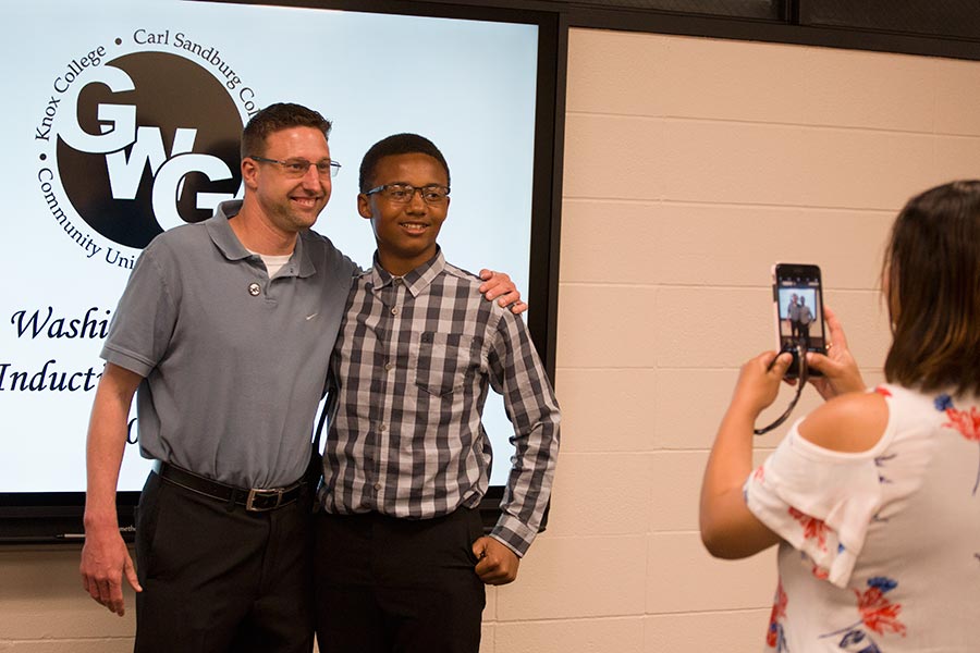 A Gale Scholars recipient poses for a photo.