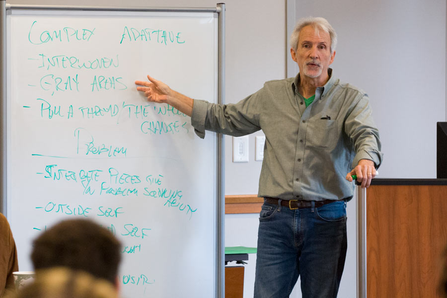 Carl Nordgren '74 giving a lecture