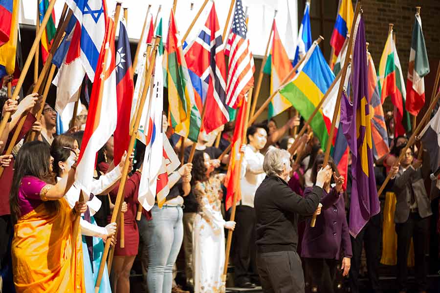 Students celebrated the 38th annual International Fair at Knox College with the theme "Arts & Culture: Show Us Your Colors."