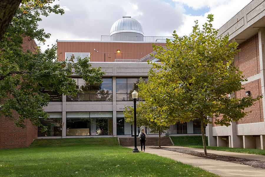 The new Knox College observatory on top of the Umbeck Science-Mathematics Center