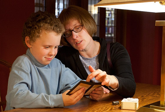 Student visits Knox College Special Collections