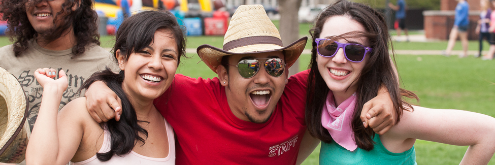 Students celebrate at Flunk Day.